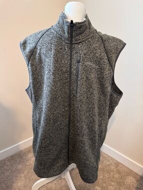 Eddie Bauer Gray Full-Zip Men's Fleece Vest